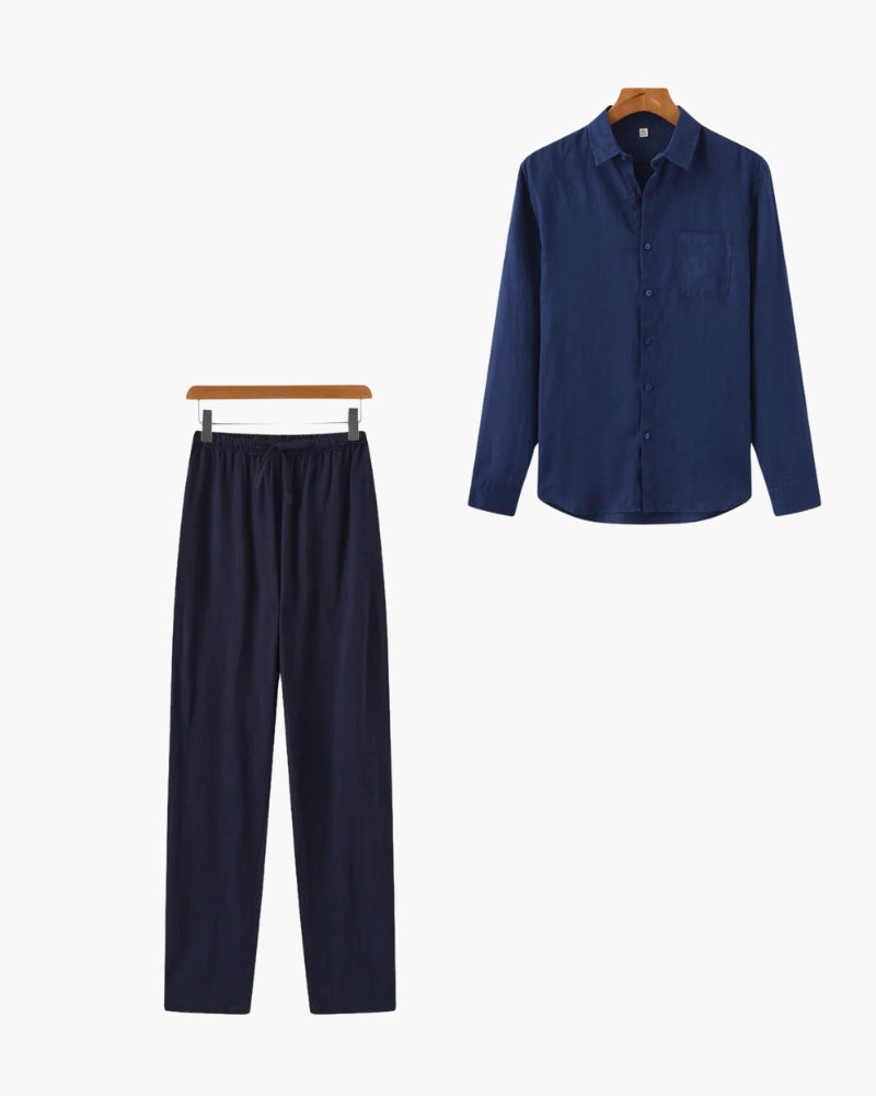 Veltic Brescia Monochromatic Men's Linen Set