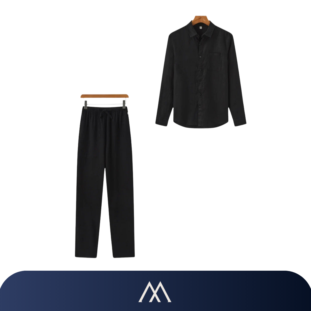 Veltic Brescia Monochromatic Men's Linen Set