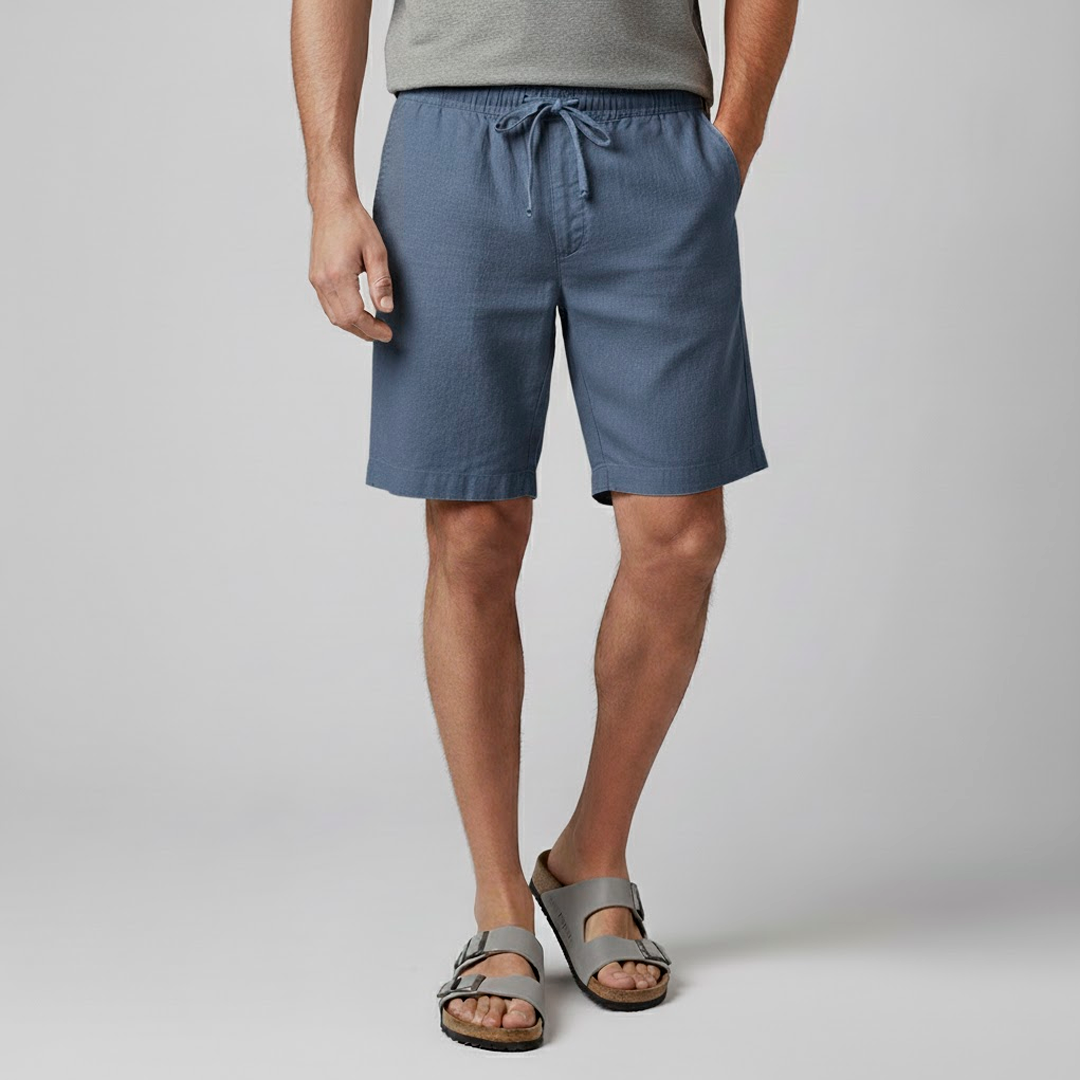 Men's Capri Linen Shorts - Veltic