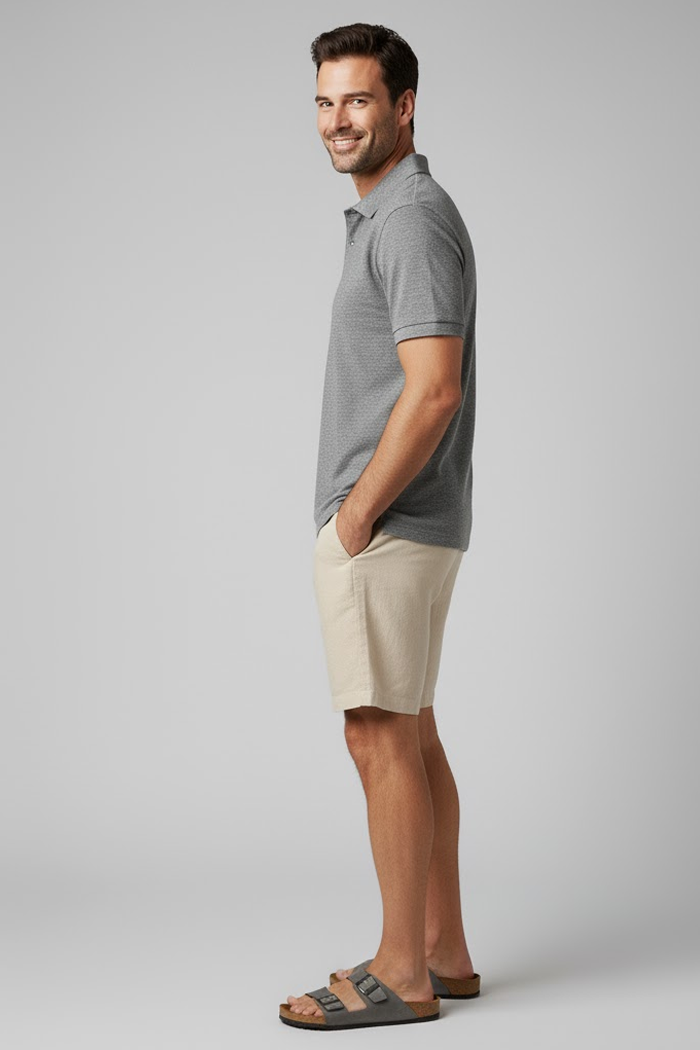 Men's Capri Linen Shorts - Veltic
