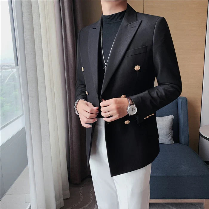 Men's Double-Breasted Veltic Blazer F016 - Veltic