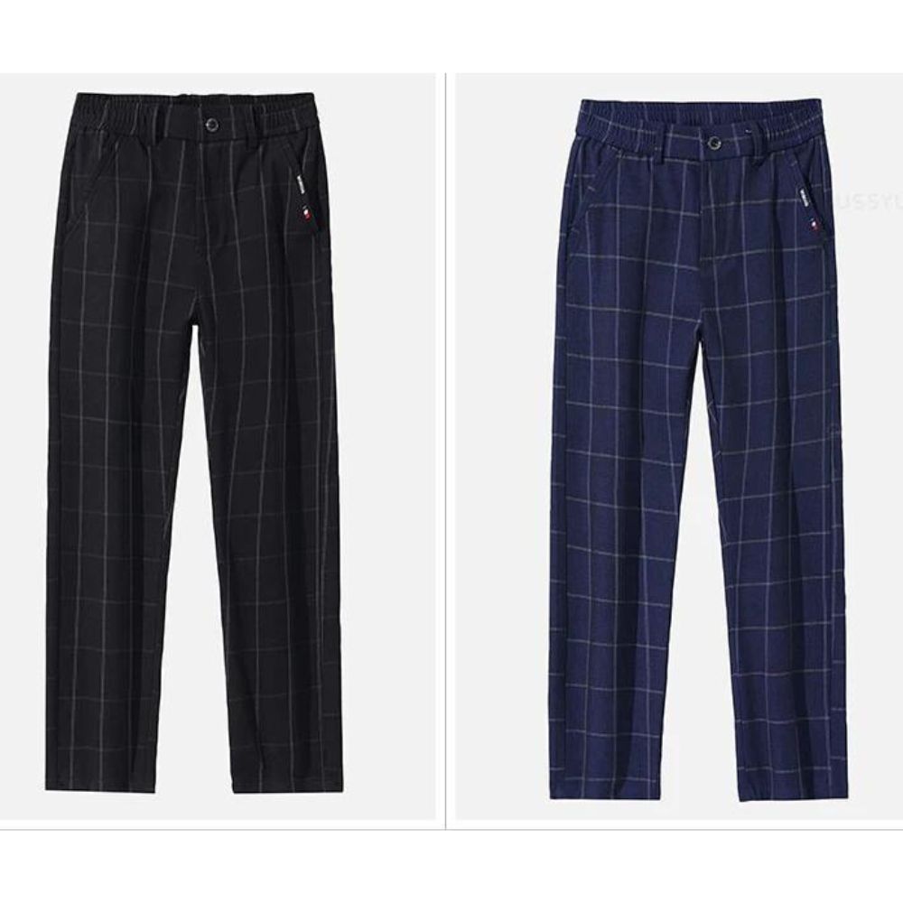Men's Checked Dress Trousers - Veltic