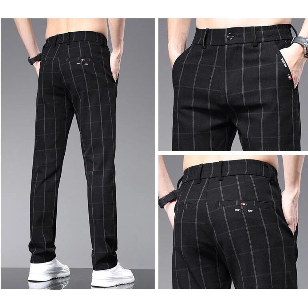 Men's Checked Dress Trousers - Veltic