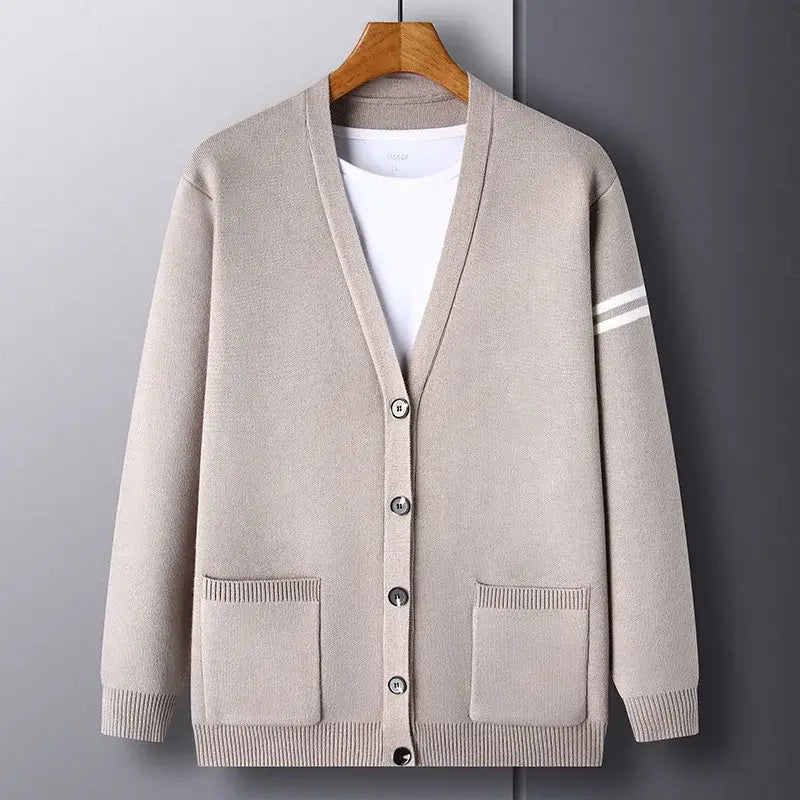 Men's Wool V-Neck Cardigan - Veltic