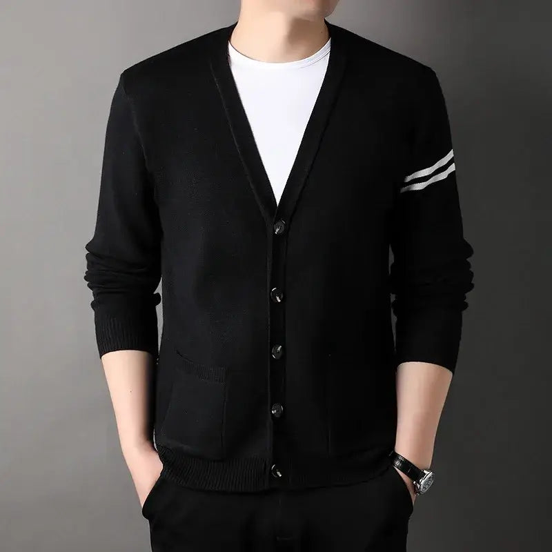 Men's Wool V-Neck Cardigan - Veltic