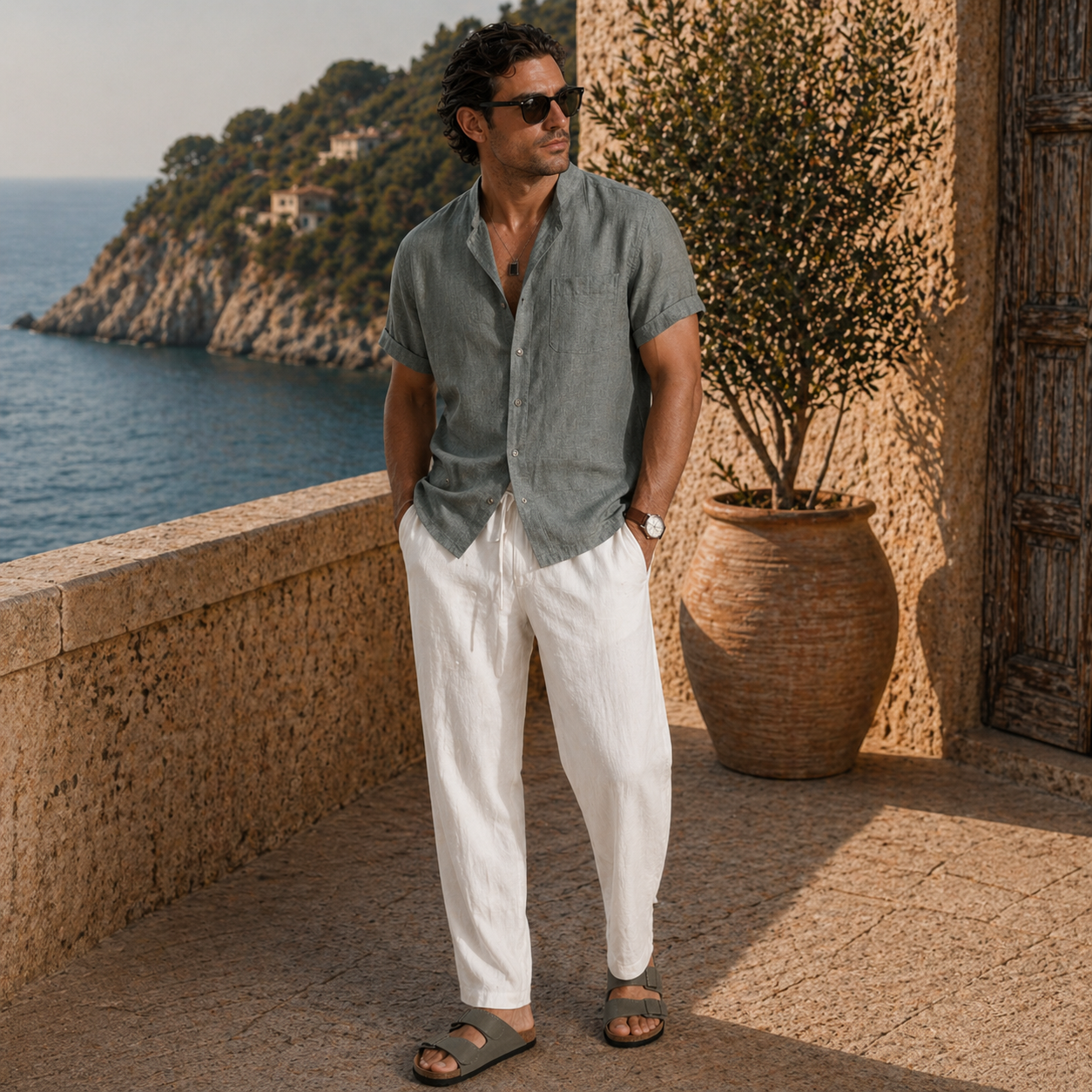 Veltic Amalfi Men's Linen Set