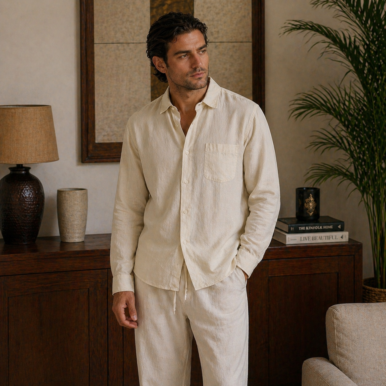 Veltic Saluzzo Men's Linen Shirt