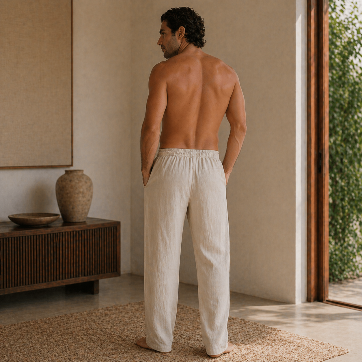 Veltic Palermo Men's Linen and Cotton Pants