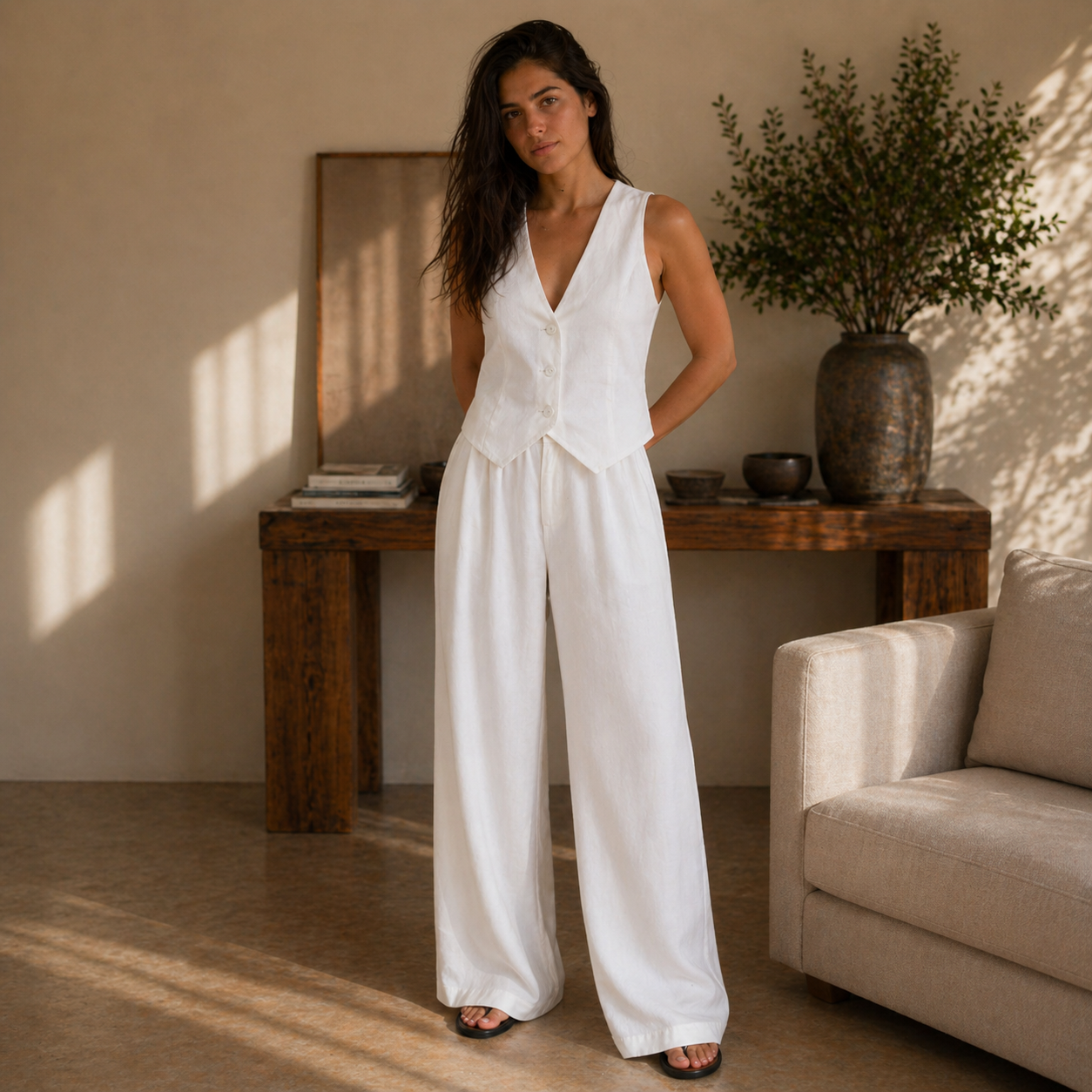 Veltic Milano Women's Linen Set