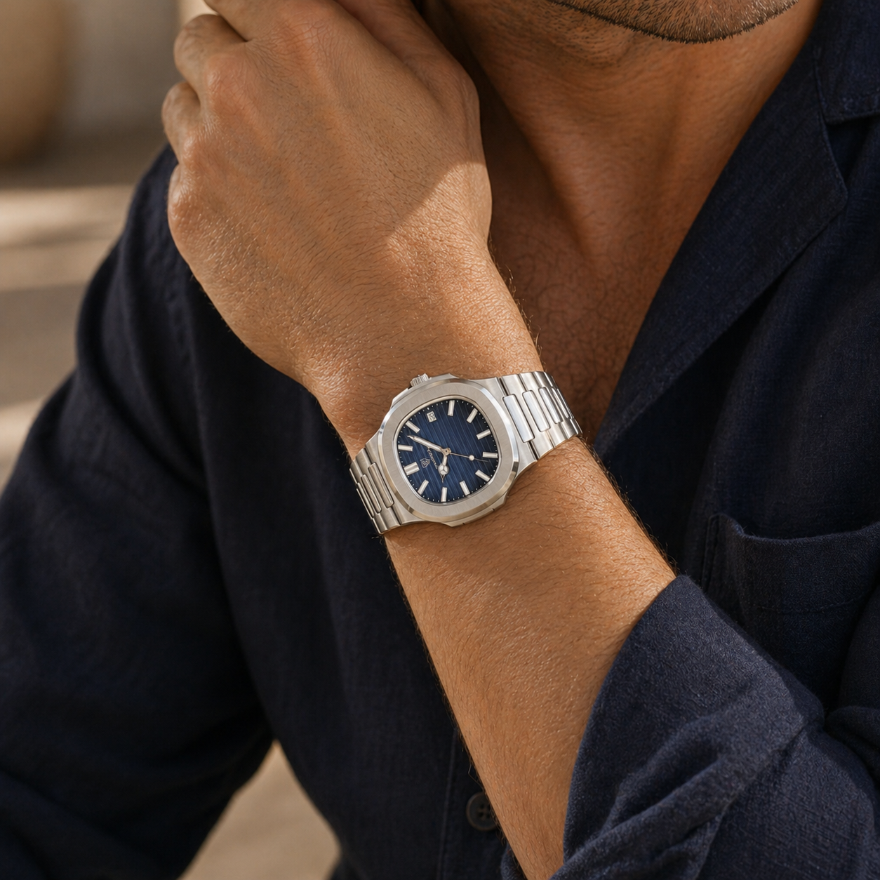 Veltic Venezia Steel Blue Stainless Steel Men's Watch