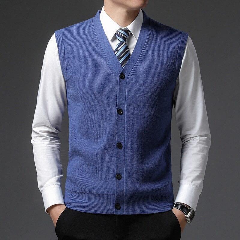 Men's Lightweight Tailored Formal Vest with Front Buttons - Veltic