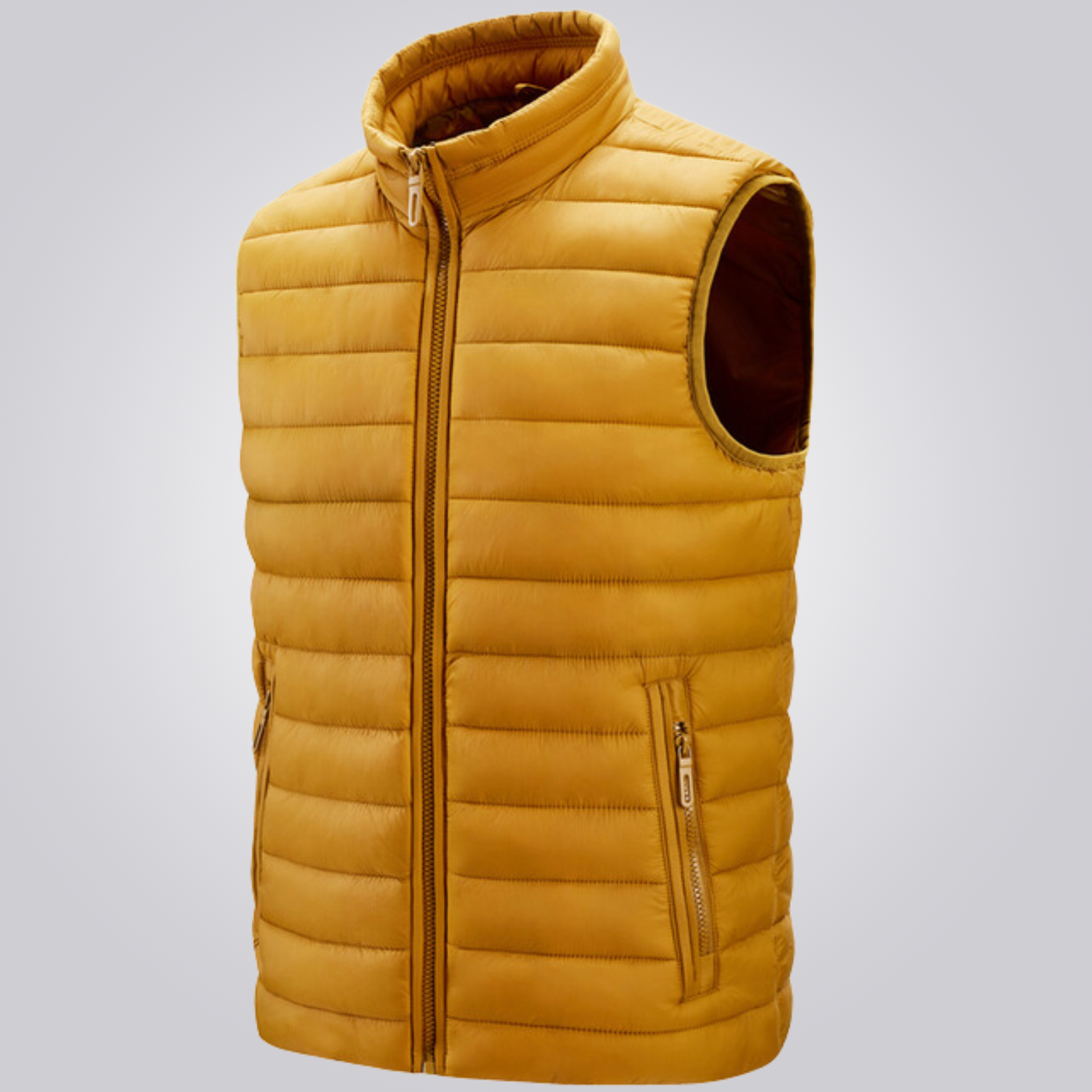 Men's Quilted Puffer Vest with Zipper - Veltic