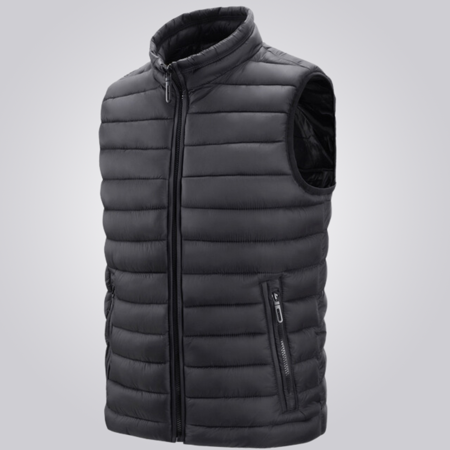 Men's Quilted Puffer Vest with Zipper - Veltic