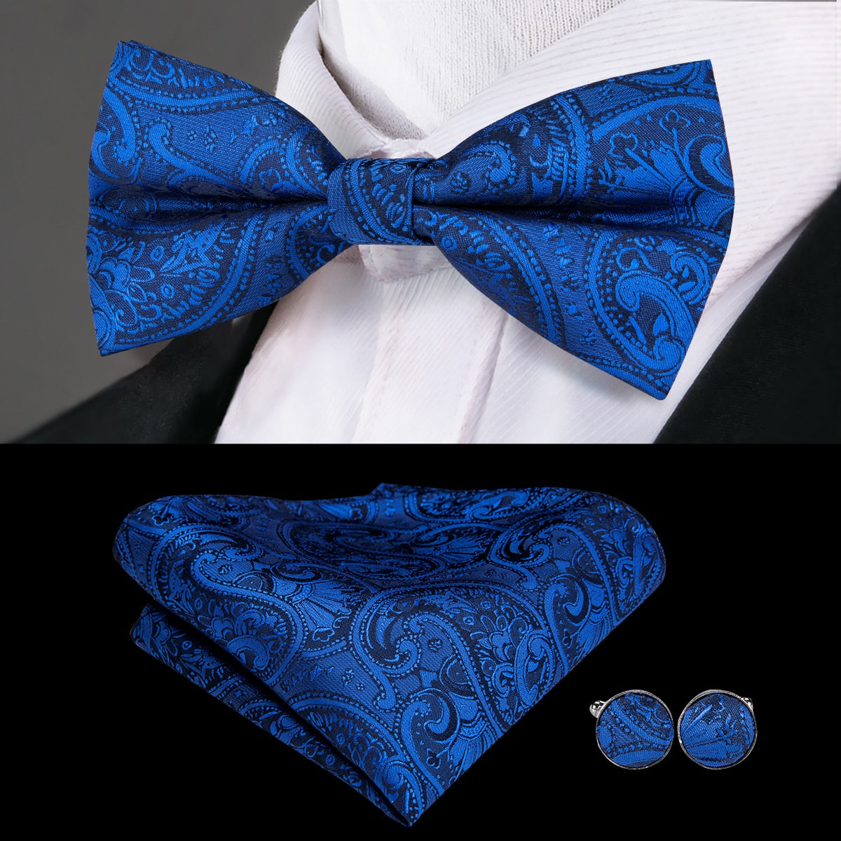 Silk Printed Bow Tie - Veltic