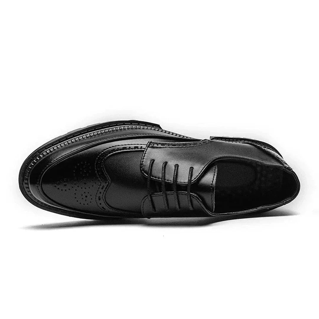 Men's Sevilha Textured Leather Derby Shoes - Veltic