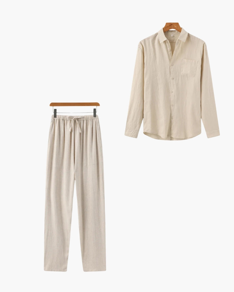 Veltic Brescia Monochromatic Men's Linen Set
