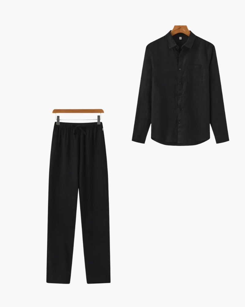 Veltic Brescia Monochromatic Men's Linen Set