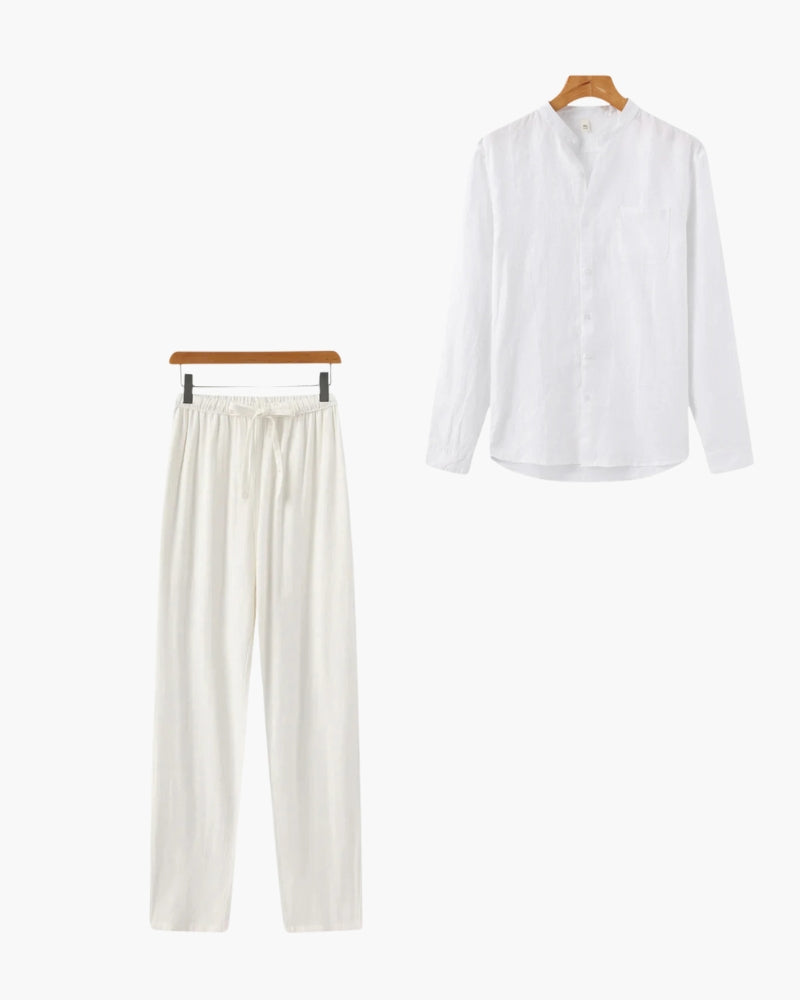 Veltic Brescia Monochromatic Men's Linen Set