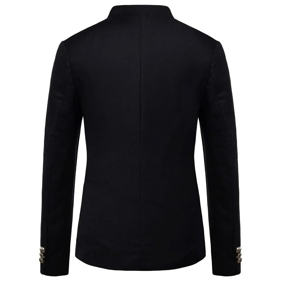 Men's Slim Blazer with Mandarin Collar - Veltic