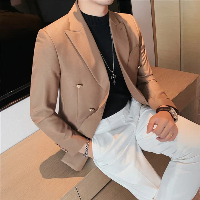 Men's Double-Breasted Veltic Blazer F016 - Veltic