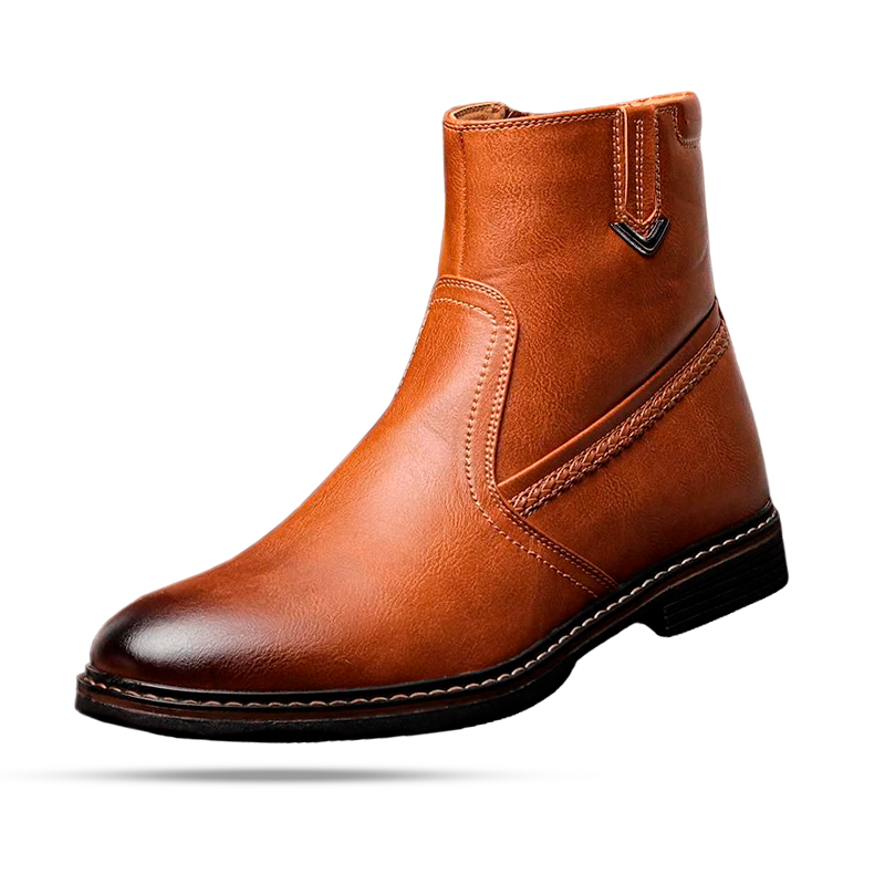 Men's Leather Boot with Lined Interior - Veltic