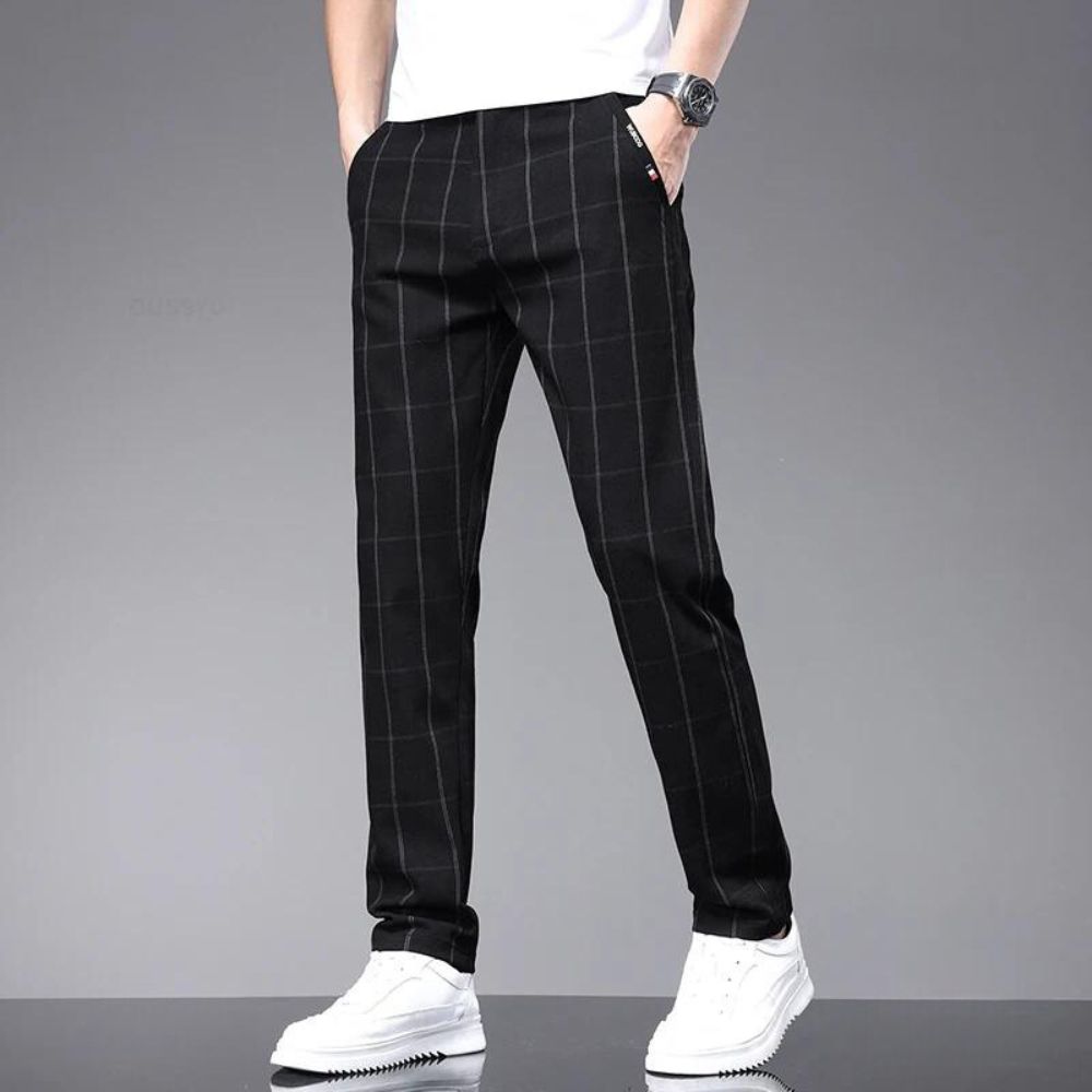 Men's Checked Dress Trousers - Veltic
