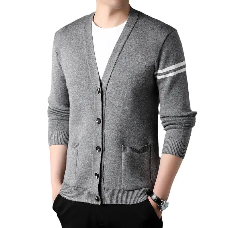 Men's Wool V-Neck Cardigan - Veltic