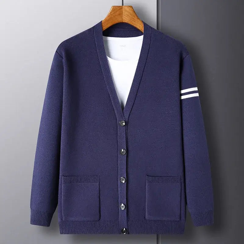 Men's Wool V-Neck Cardigan - Veltic