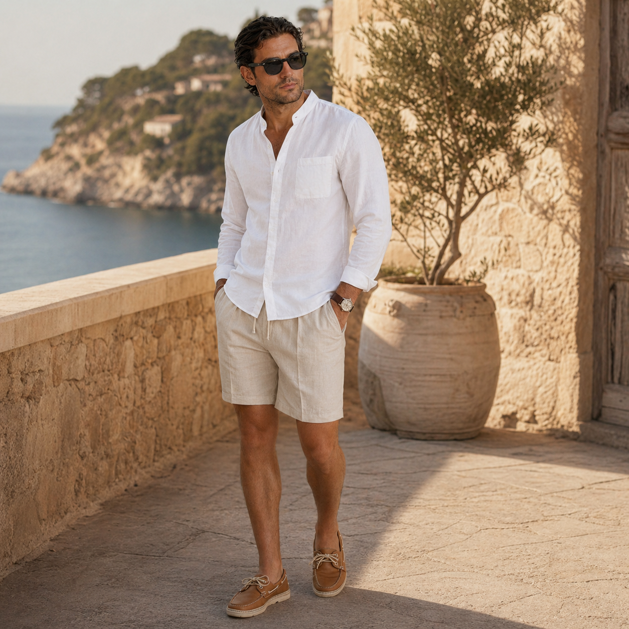 Veltic Riviera Saluzzo Men's Linen Look