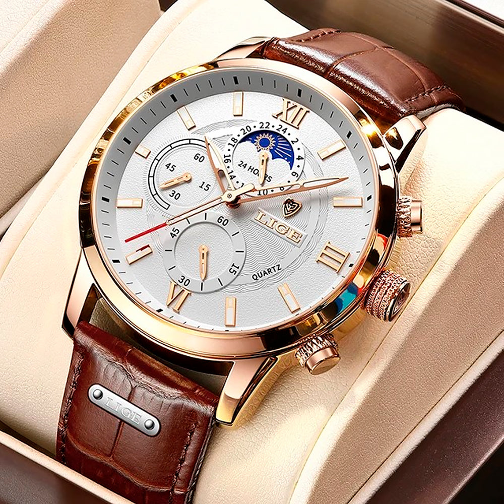 Veltic Men's Classy Watch with Leather Strap - Veltic