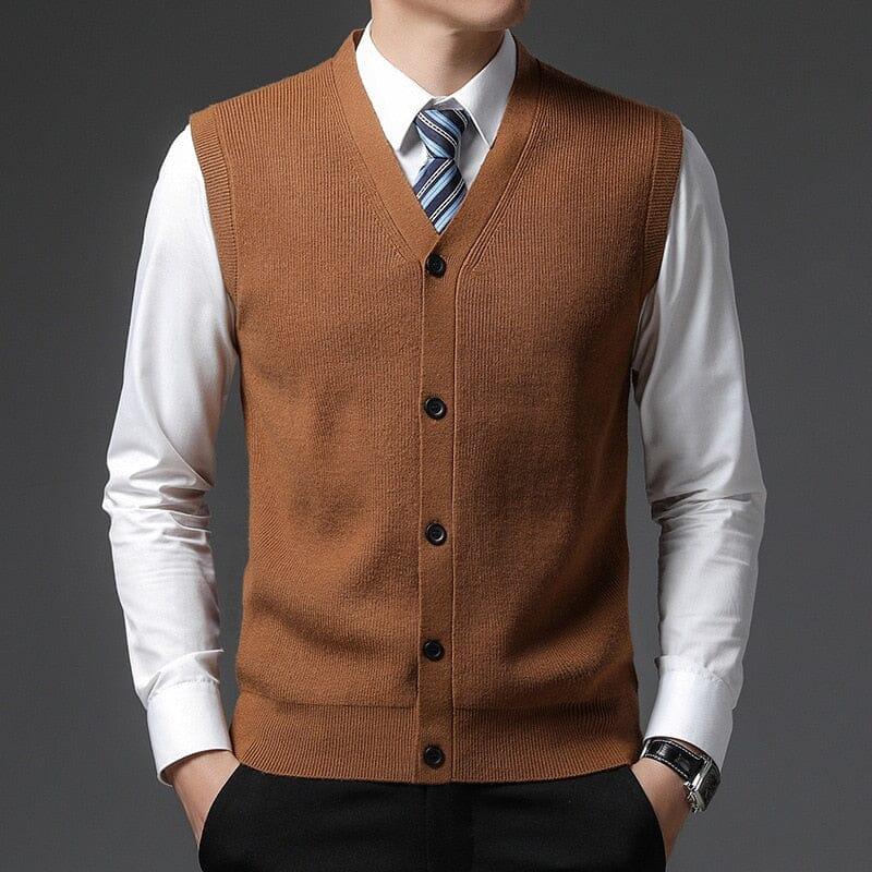Men's Lightweight Tailored Formal Vest with Front Buttons - Veltic