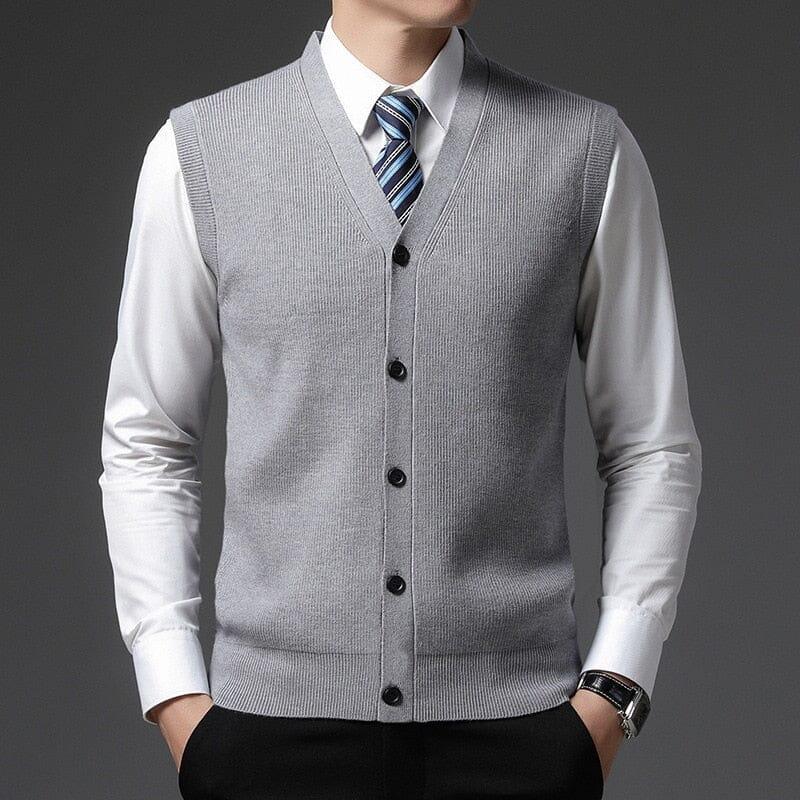 Men's Lightweight Tailored Formal Vest with Front Buttons - Veltic