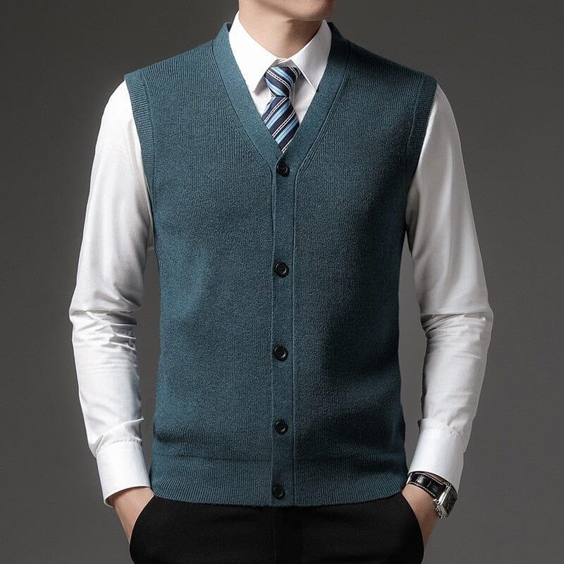 Men's Lightweight Tailored Formal Vest with Front Buttons - Veltic