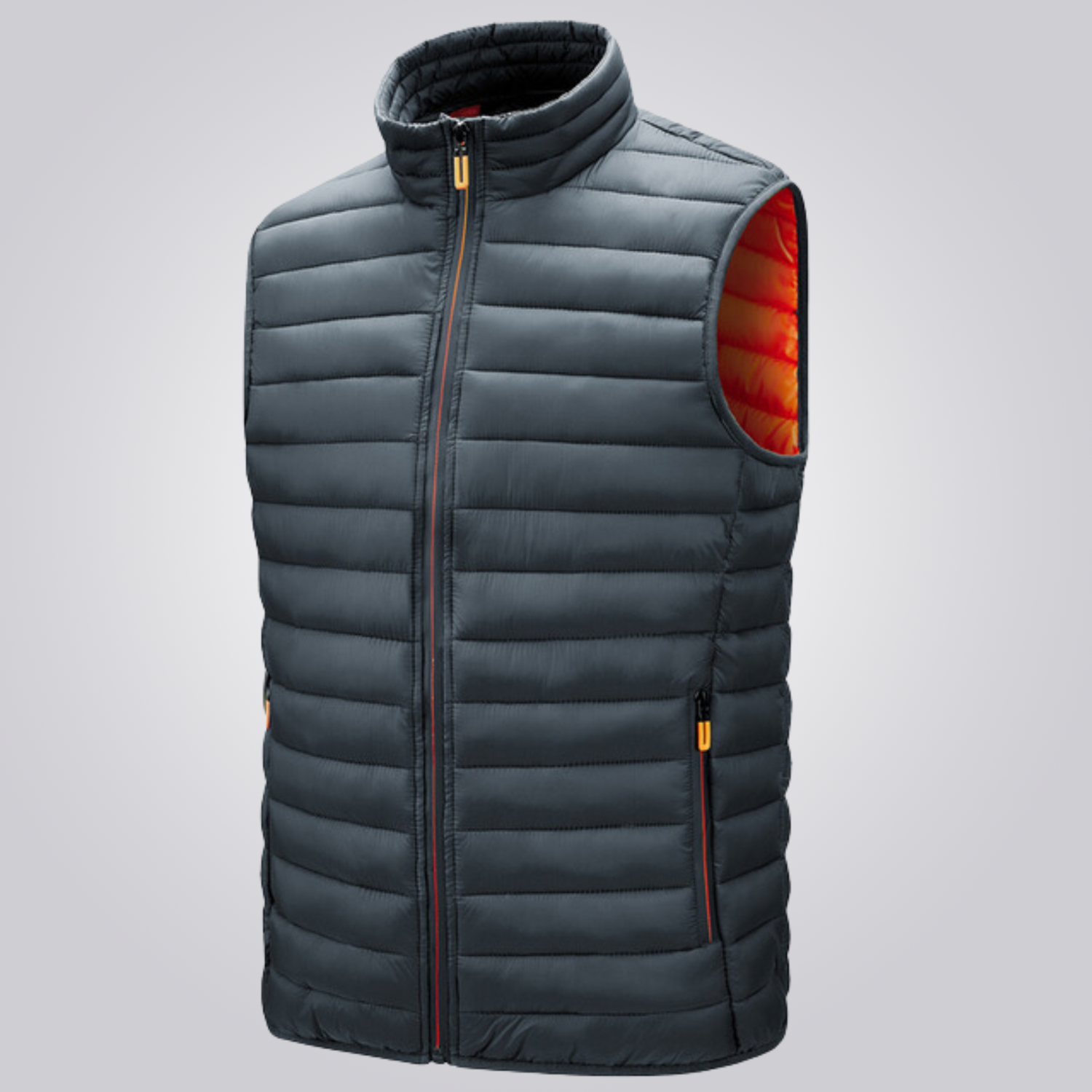 Men's Quilted Puffer Vest with Zipper - Veltic
