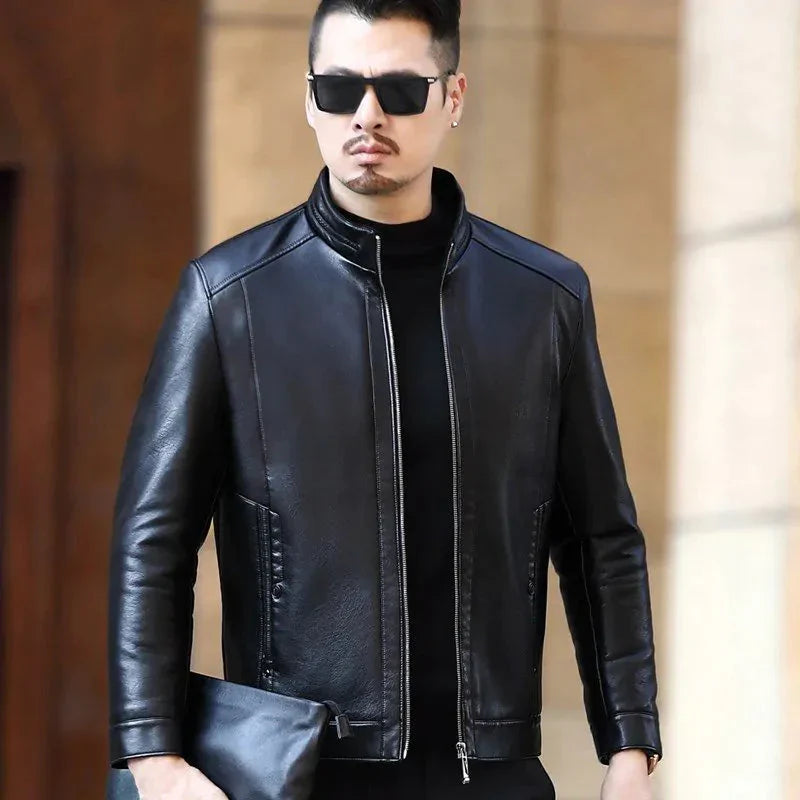 Men's Keanu Leather Jacket - Veltic