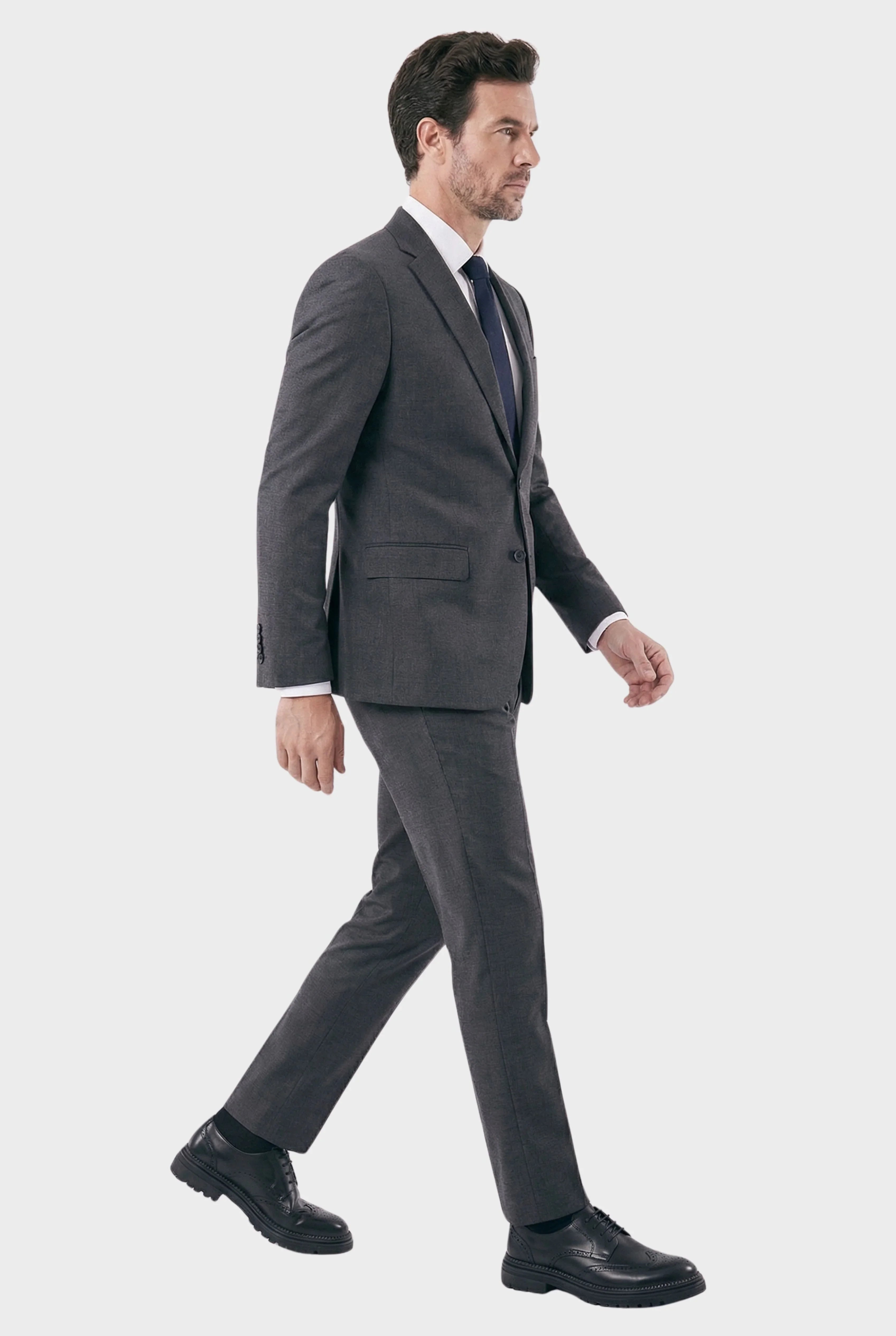 Men's Sevilha Textured Leather Derby Shoes - Veltic