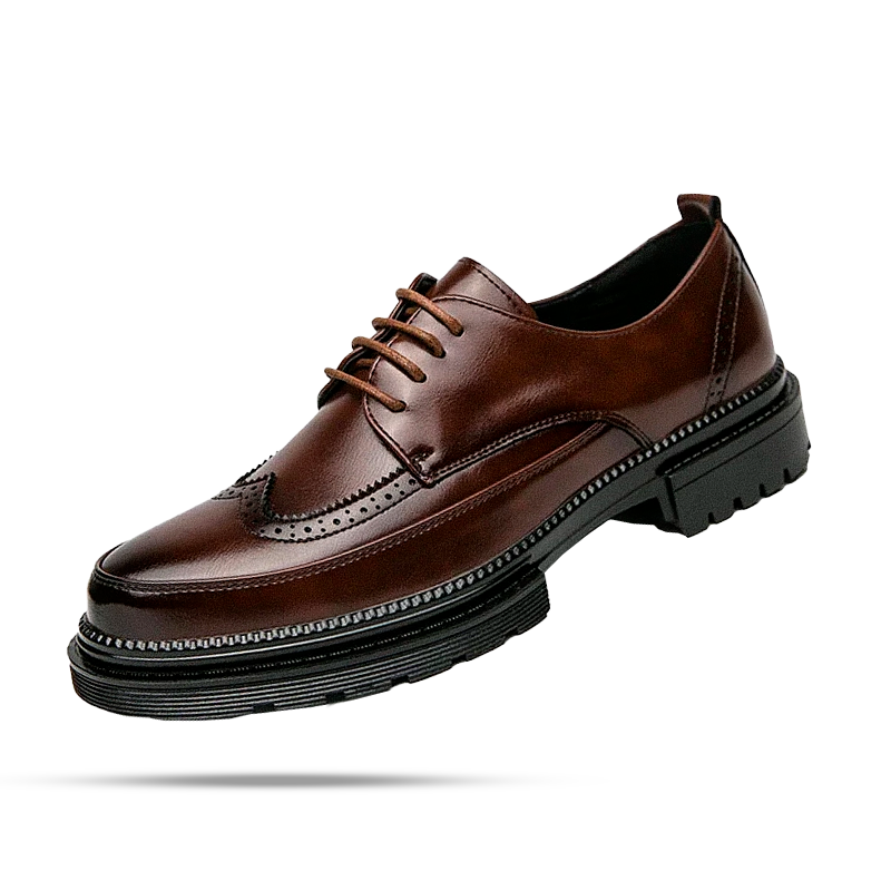 Men's Sevilha Textured Leather Derby Shoes - Veltic