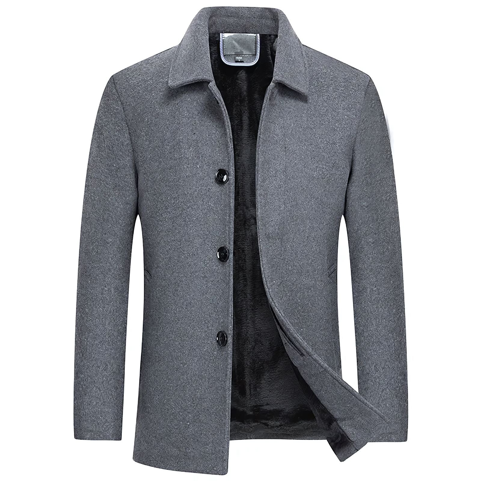 Men's Short Denmark Wool Overcoat - Veltic