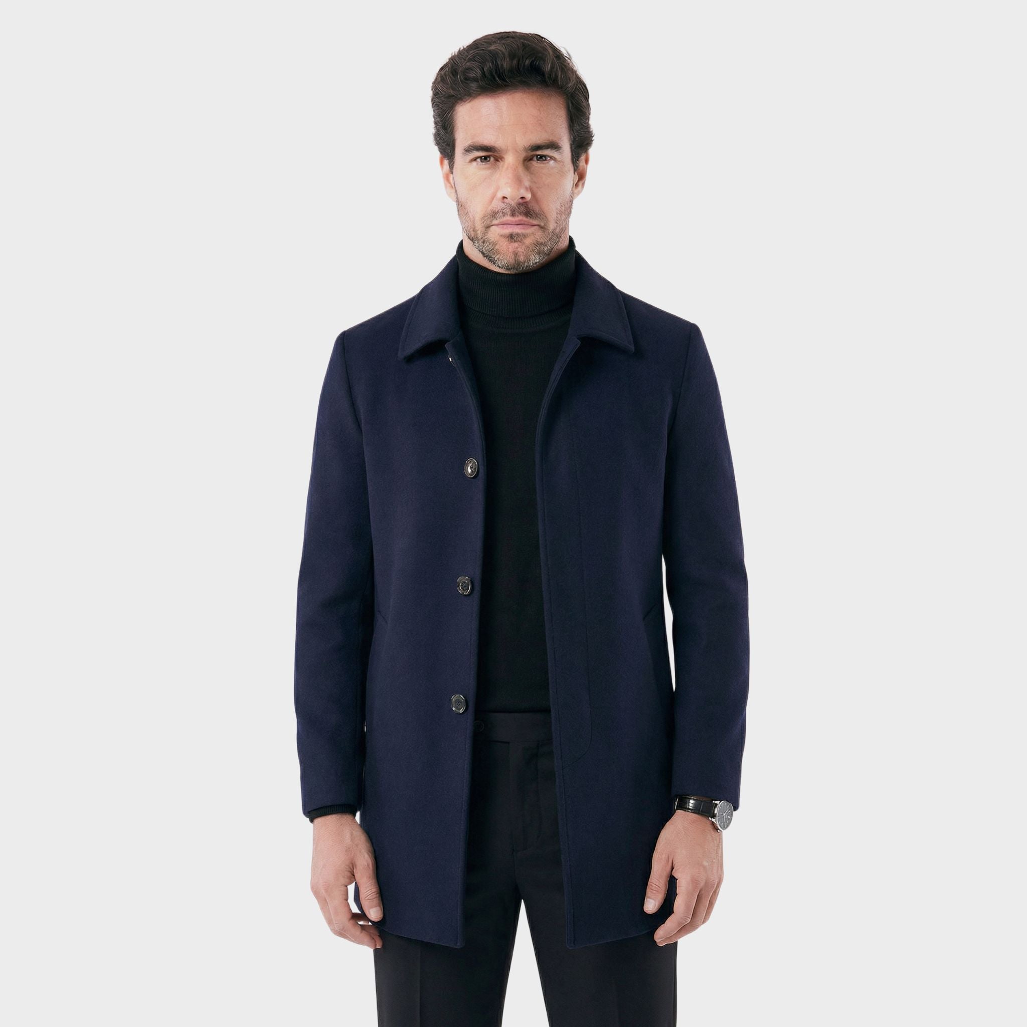 Men's Short Invictus Overcoat - Veltic
