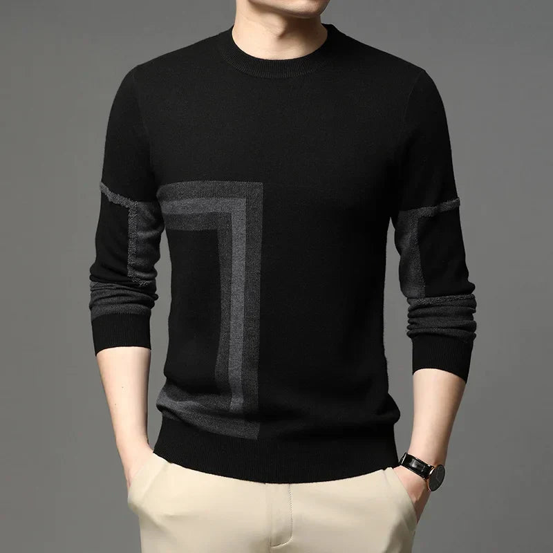Veltic Men's Sweater Atlas with Geometric Pattern - Veltic